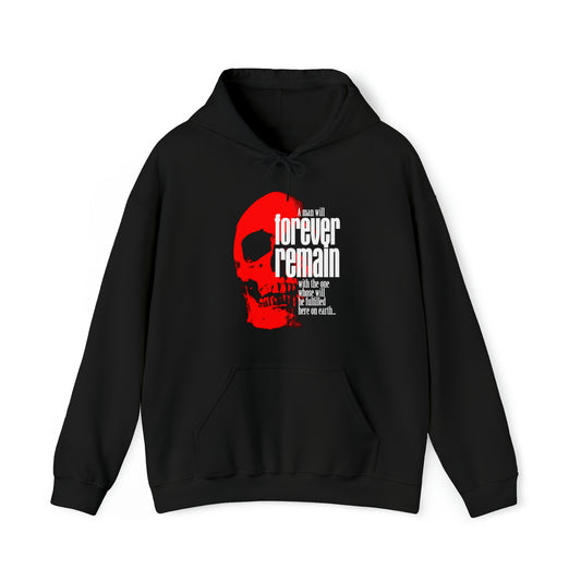 A man will forever remain... | You cannot serve two masters | Red Skull Horror Movie Poster Aesthetic | Orthodox Christian Hoodie / Hooded Sweatshirt