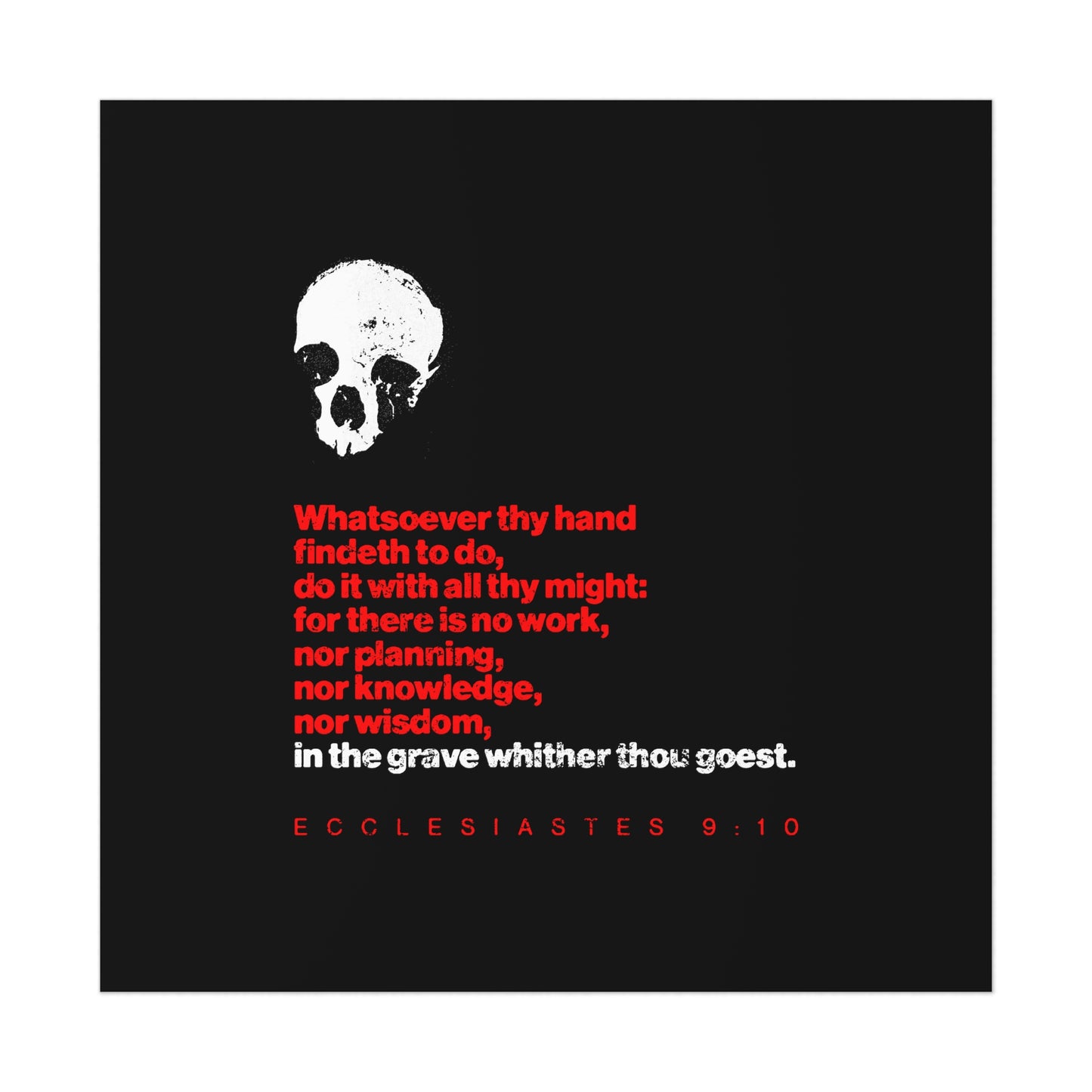 Whatsoever Thy Hand Findeth to Do No. 2 (Red Text) | Orthodox Christian Art Poster