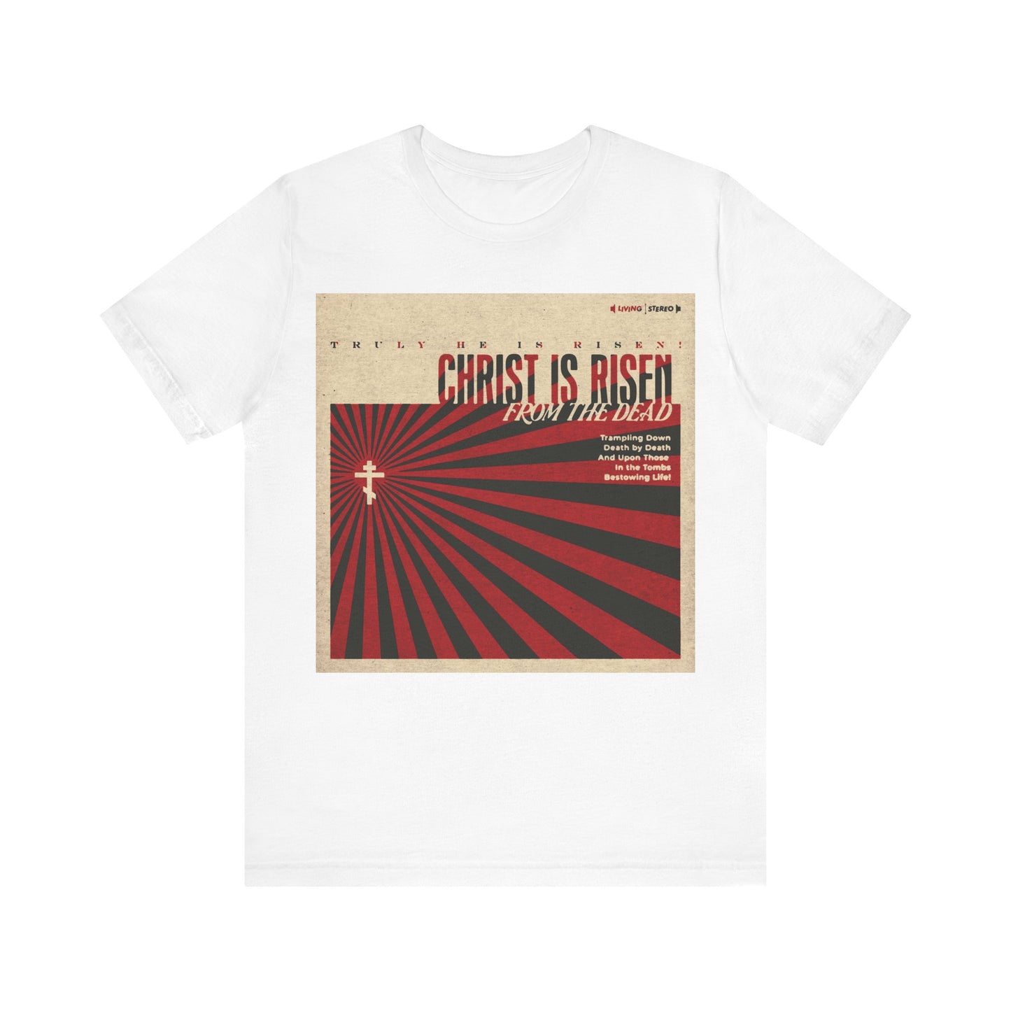 Christ is Risen from the Dead | Paschal Troparion | Retro LP Cover Design | Orthodox Christian T-Shirt