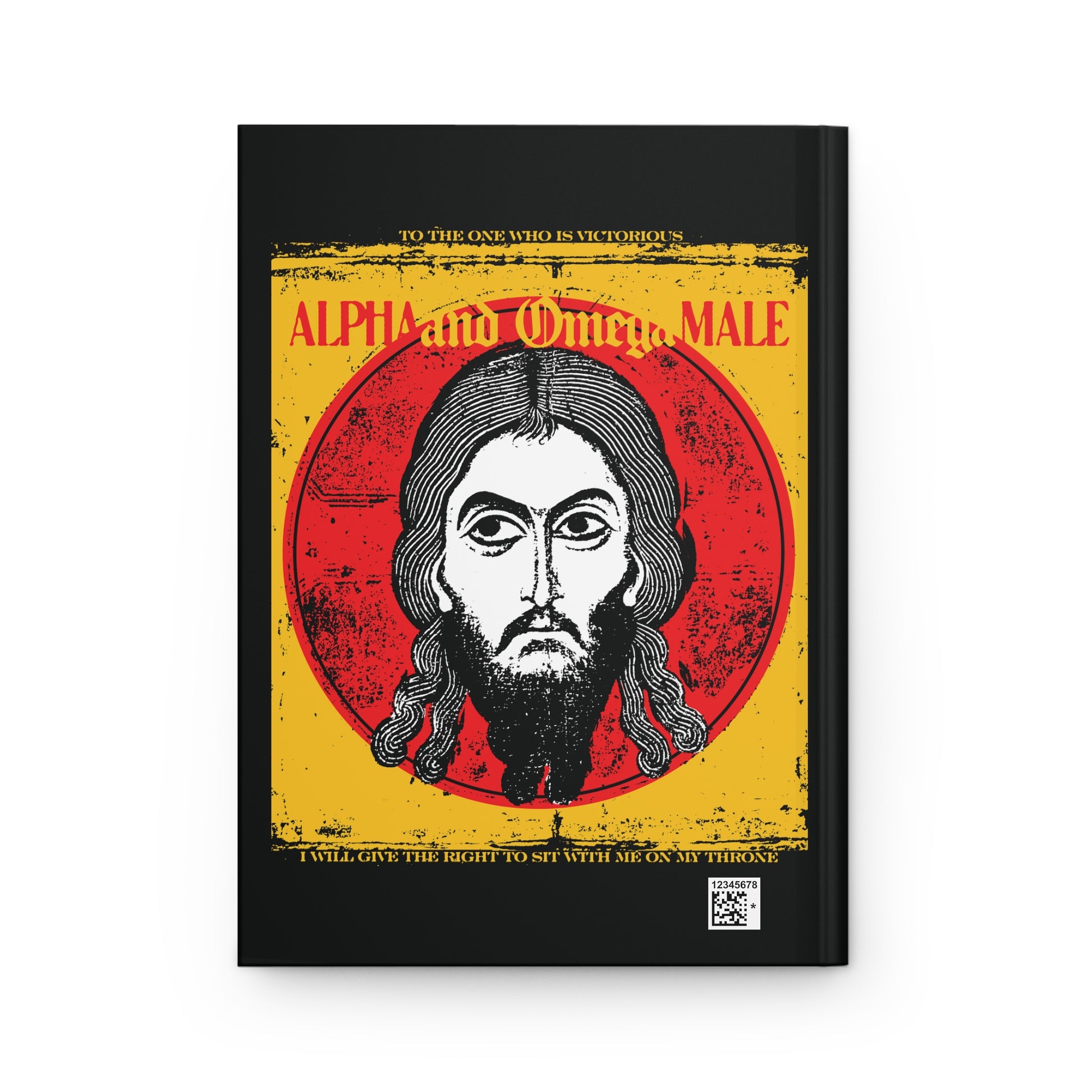 Alpha and Omega Male (Jesus Christ Image of Edessa IkonoGraphic) | Mandylion Image Made Without Hands | Orthodox Christian Hardcover Journal-Remembrance of Death