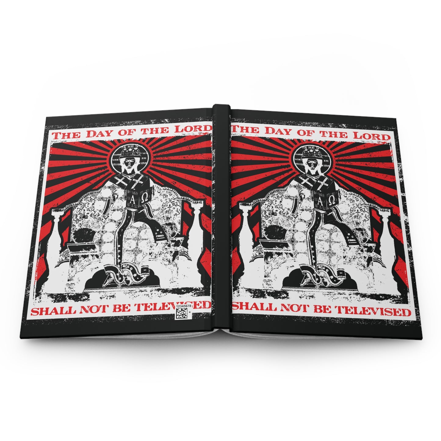 The Day of the Lord Shall Not Be Televised | Jesus Christ Enthroned Iconographic | Second Coming | Revelation | Orthodox Christian Hardcover Journal