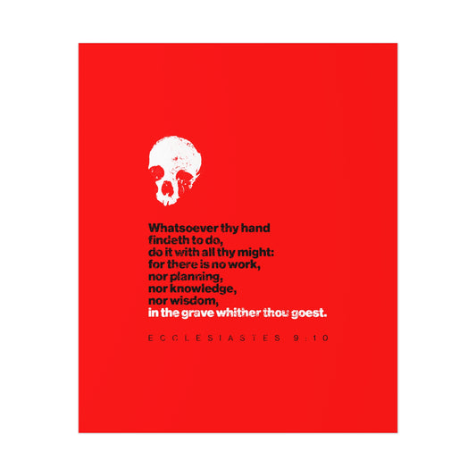 Whatsoever Thy Hand Findeth to Do No. 2 (Black Text) | Orthodox Christian Art Poster