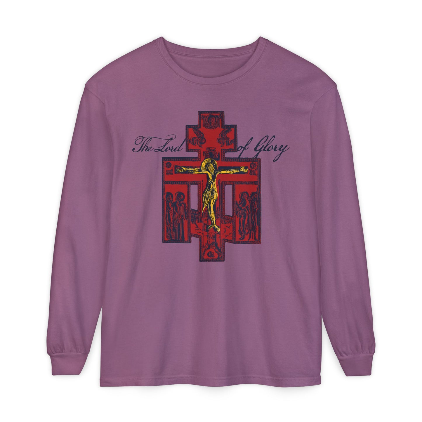 The Lord of Glory | Russian Golgotha Crucifix IconoGraphic | 1 Corinthians 2:8 | Orthodox Christian Long Sleeve Shirt