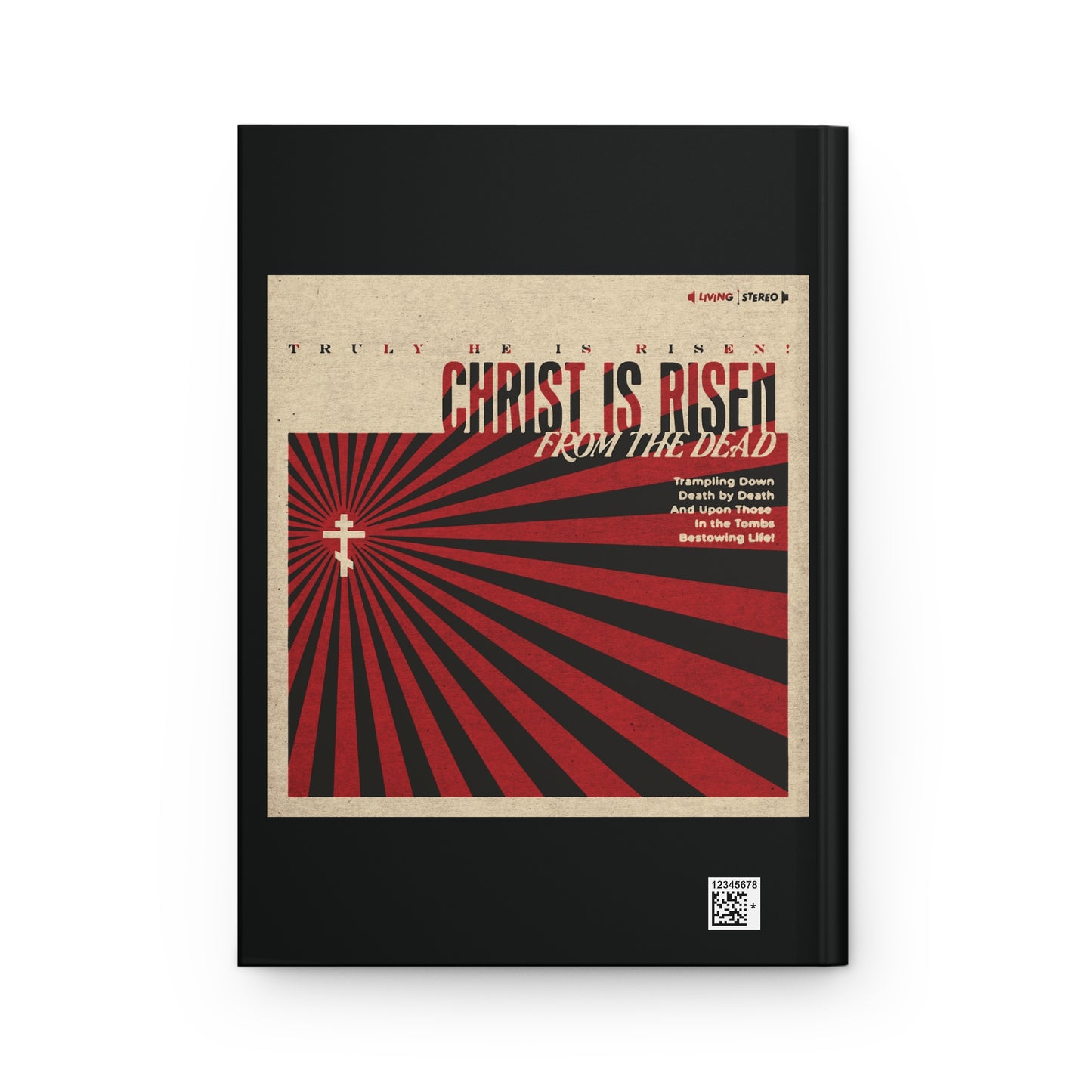 Christ is Risen from the Dead | Paschal Troparion | Retro LP Cover Design | Orthodox Christian Accessory | Hardcover Journal