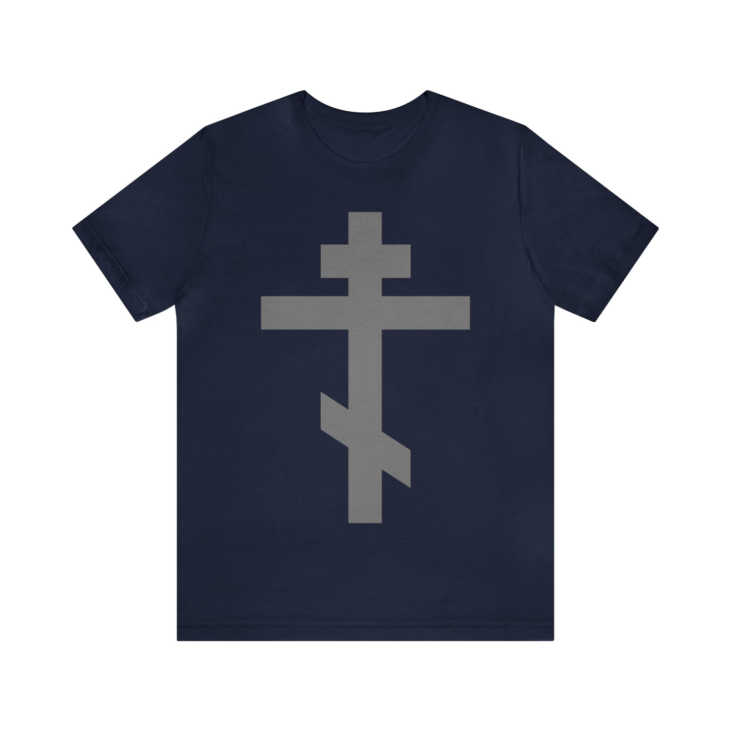 Simple Orthodox Cross (Light Gray) No. 1 | Orthodox Christian T-Shirt