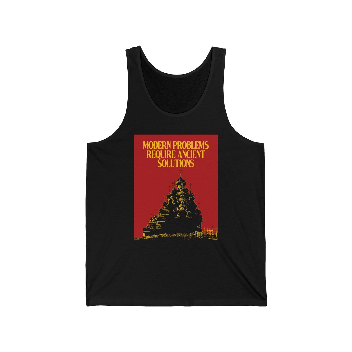 Modern Problems Require Ancient Solutions No. 1 | Orthodox Christian Jersey Tank Top / Sleeveless Shirt