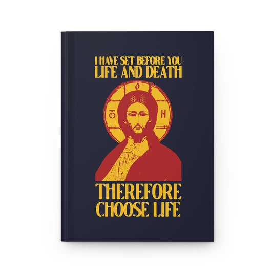 I Have Set Before You Life and Death (Deut. 30:11-20) Blue Design No. 1 | Orthodox Christian Accessory | Hardcover Journal
