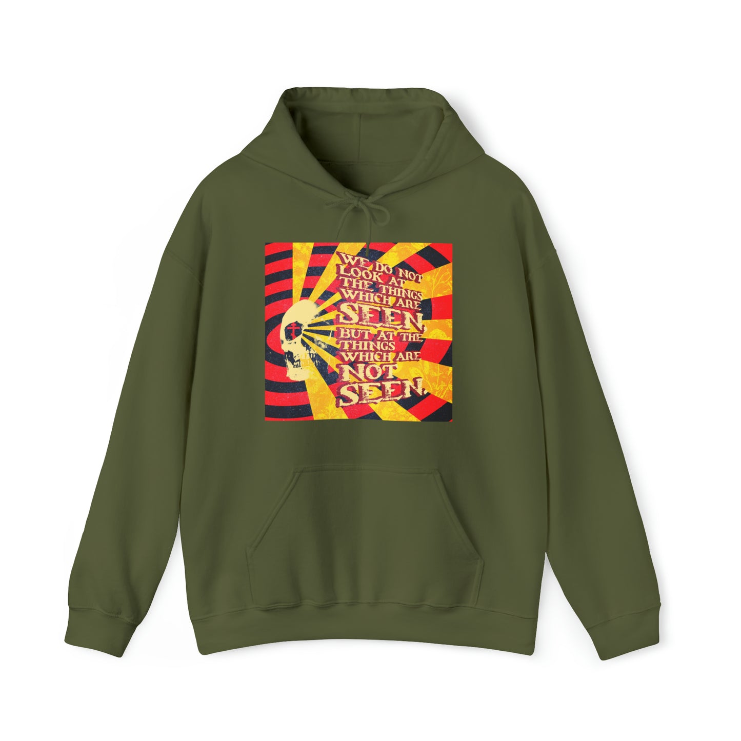 We Do Not Look at the Things Which Are Seen No. 2 (Giallo Movie Poster Style) | Orthodox Christian Hoodie / Hooded Sweatshirt