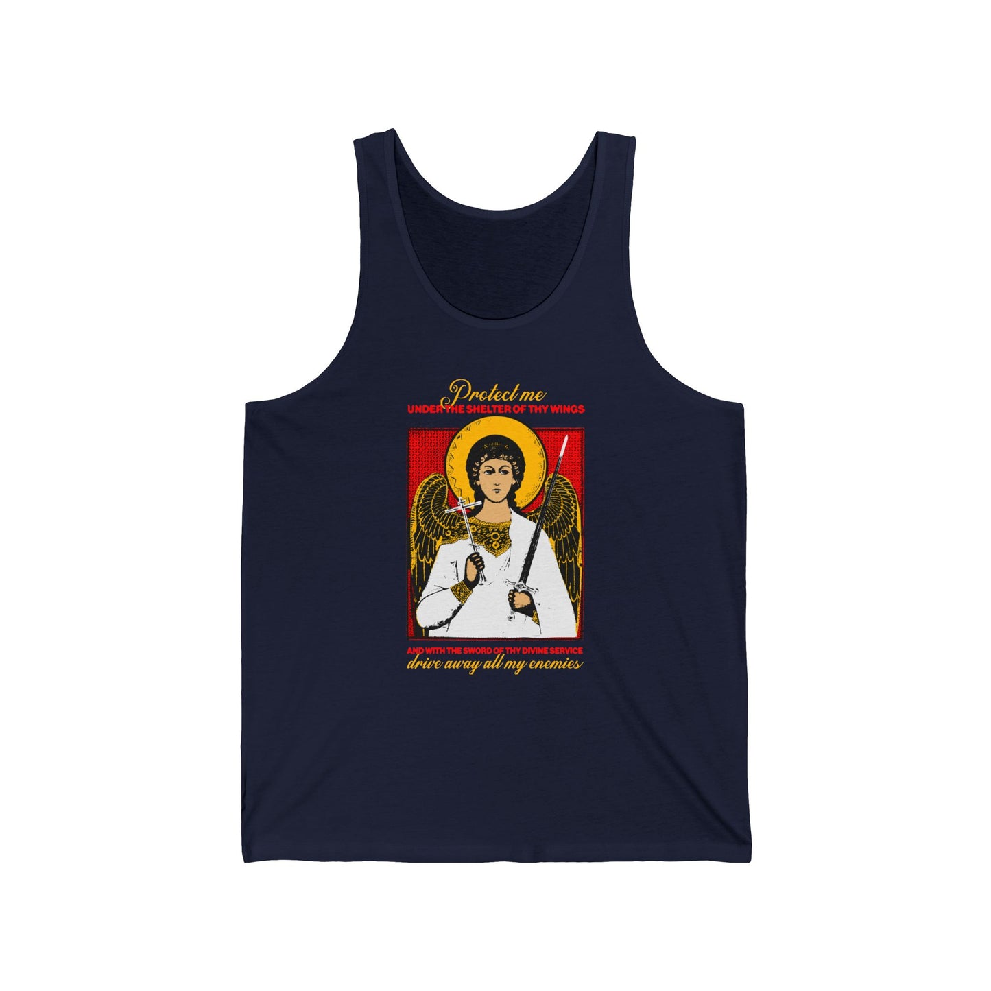 Holy Guardian Angel IconoGraphic No. 1 | Orthodox Christian Jersey Tank Top / Sleeveless Shirt