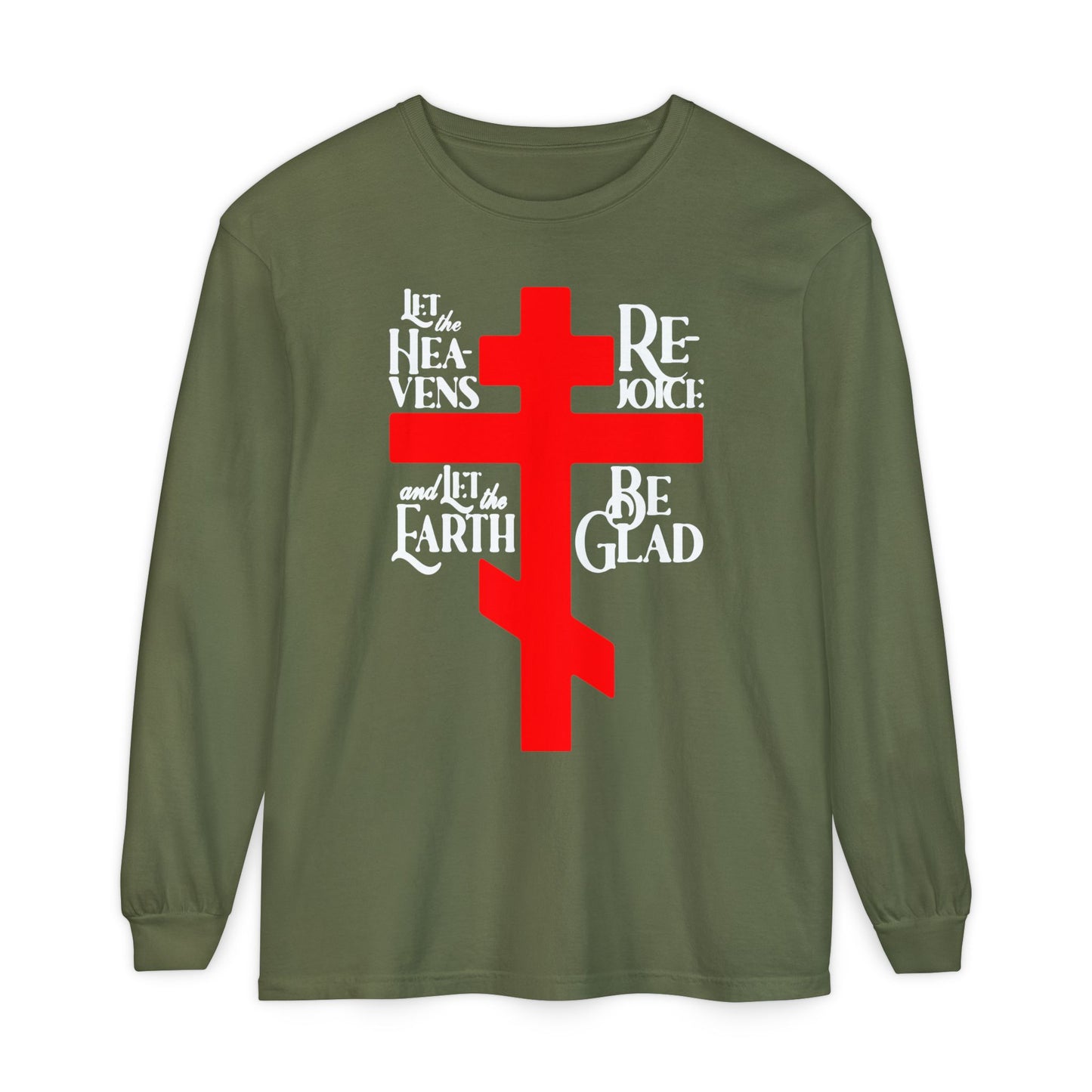 Let the Heavens Rejoice | Psalm 96 (95 Septuagint) | Orthodox Christian Liturgical Hymn | Russian Cross | Orthodox Christian Long Sleeve Shirt