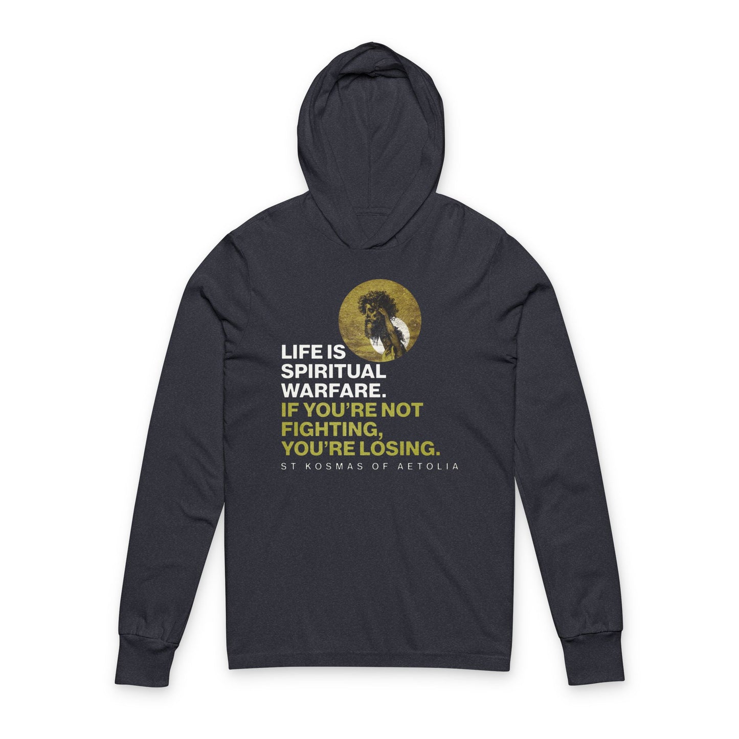 Life is Spiritual Warfare | St Kosmas of Aetolia | Gustave Dore | David & Goliath | Unseen Warfare | Orthodox Hooded Shirt
