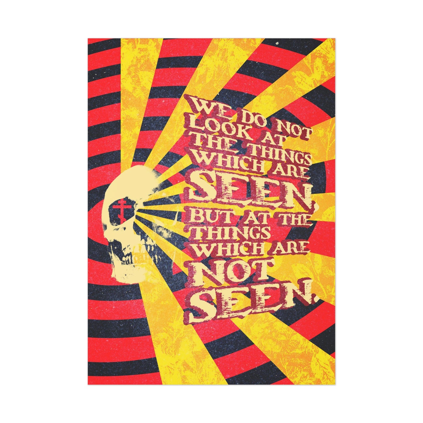 We Do Not Look at the Things Which Are Seen No. 2 (Giallo Movie Poster Style) | Orthodox Christian Art Poster