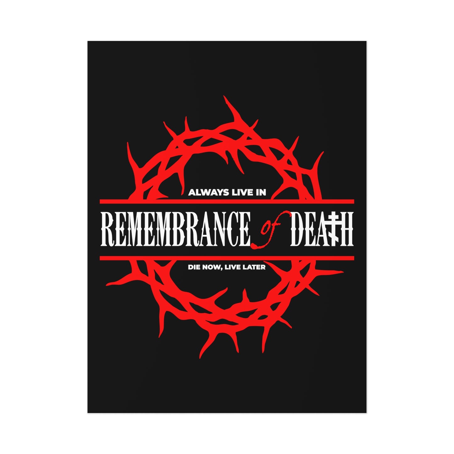 Always Live in Remembrance of Death No. 1 | Orthodox Christian Art Poster