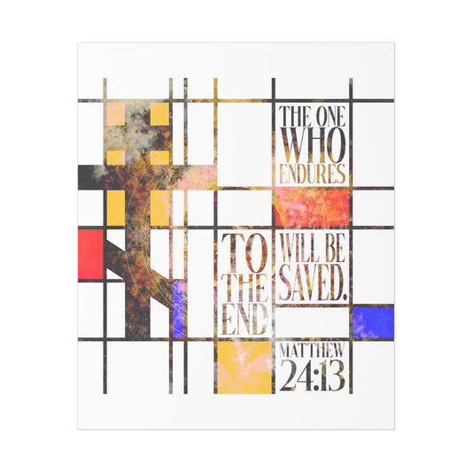 The One Who Endures - Mondrian Design No. 2 | Orthodox Christian Art Poster