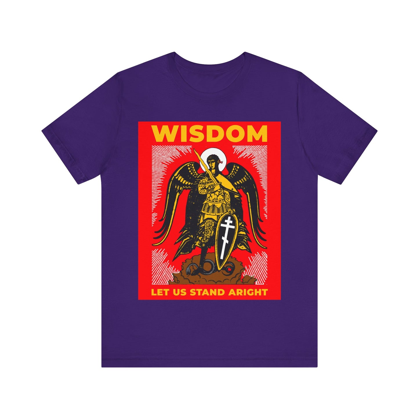 Wisdom: Let Us Stand Aright (Archangel Michael) No.1 | Orthodox Christian T-Shirt