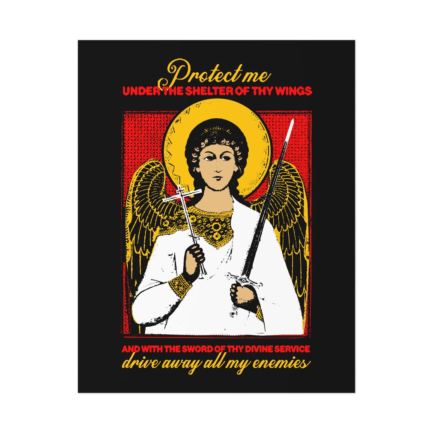 Holy Guardian Angel IconoGraphic No. 1 | Orthodox Christian Art Poster