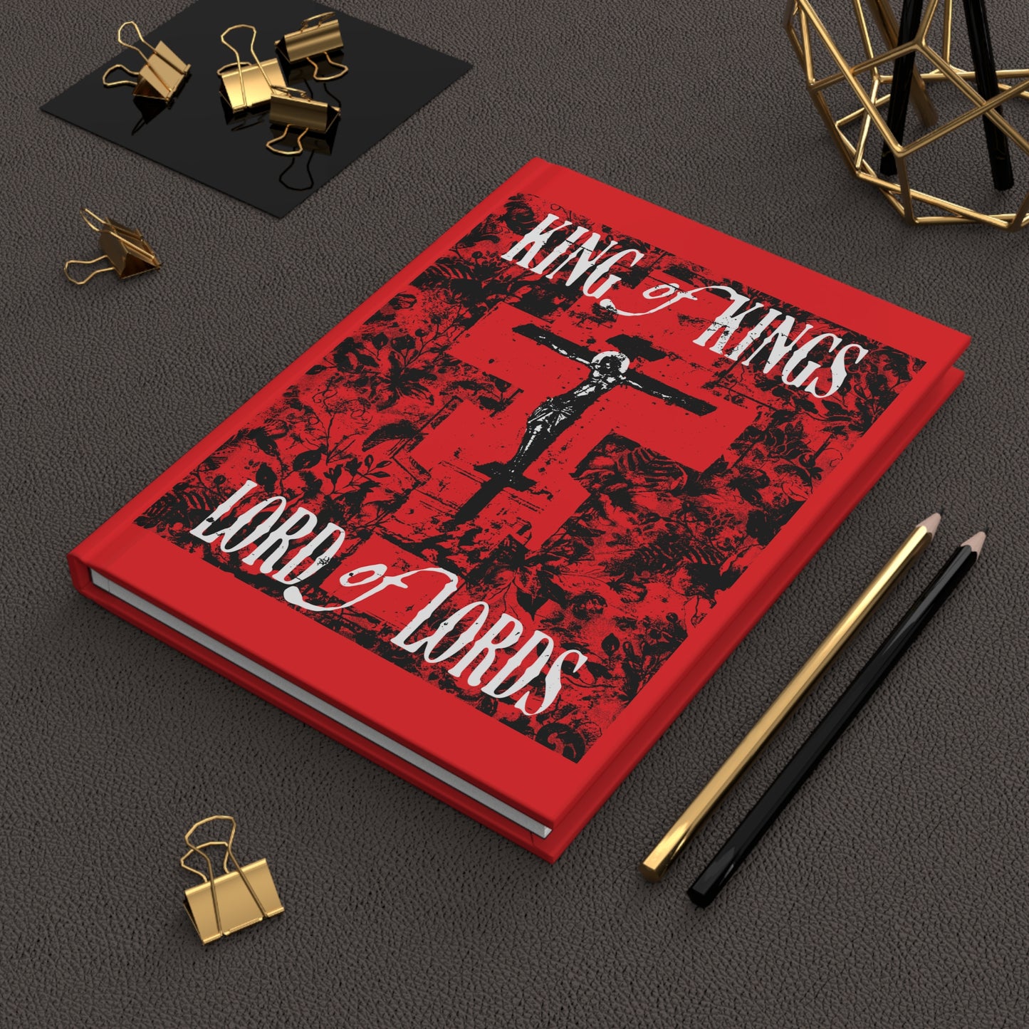 King of Kings, Lord of Lords (Jesus Christ Crucifix IconoGraphic) No. 1 | Orthodox Christian Hardcover Blank Journal