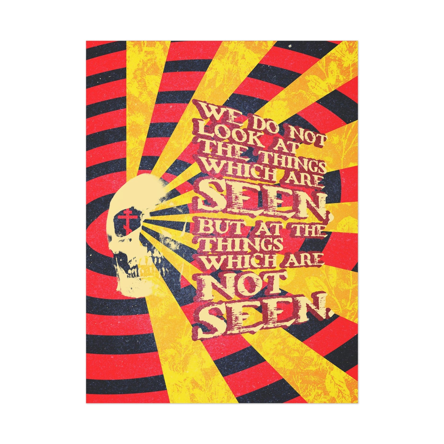 We Do Not Look at the Things Which Are Seen No. 2 (Giallo Movie Poster Style) | Orthodox Christian Art Poster