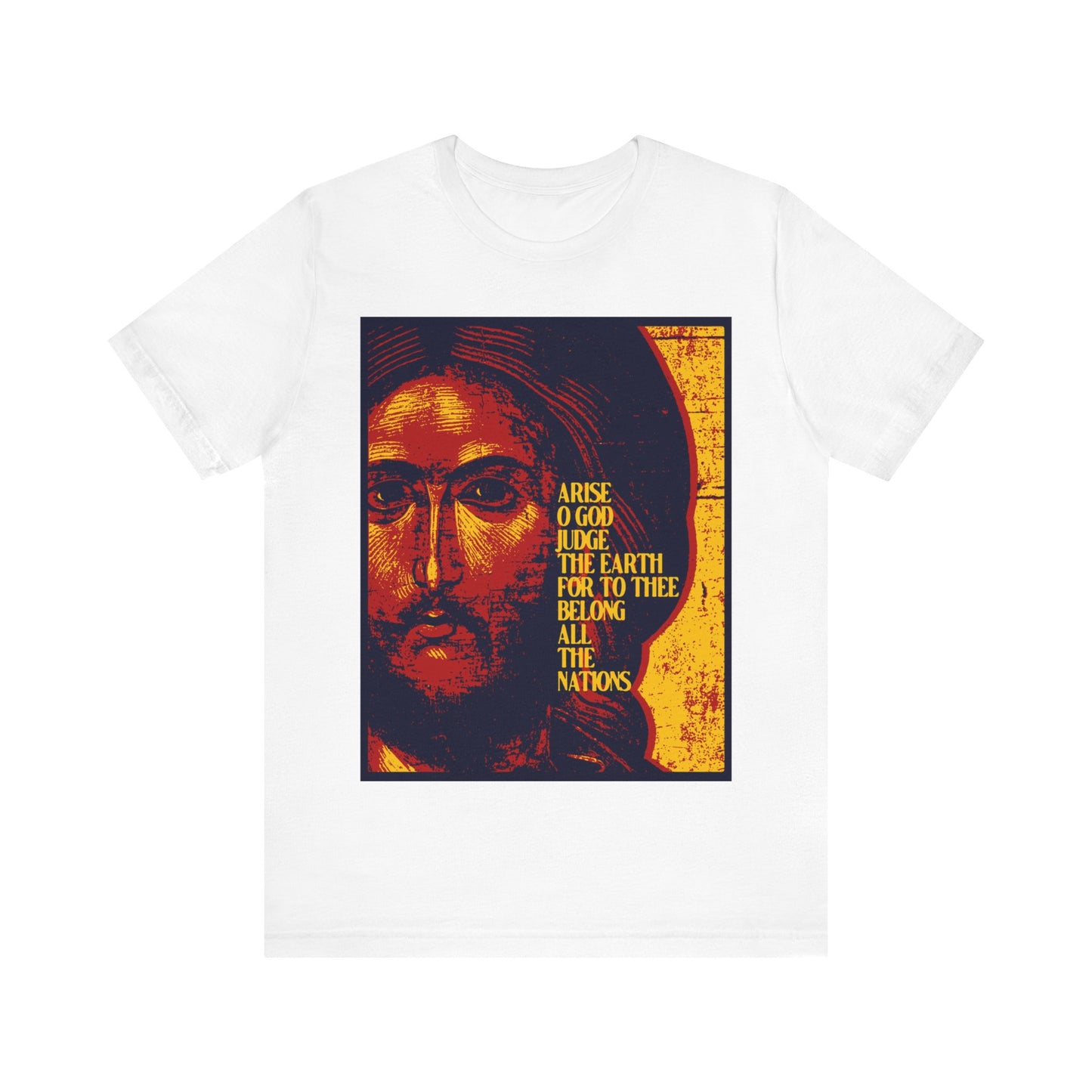 Arise, O God, Judge the Earth (Psalm 82/81) | Jesus Christ Russian Style IconoGraphic | Orthodox Christian T-Shirt