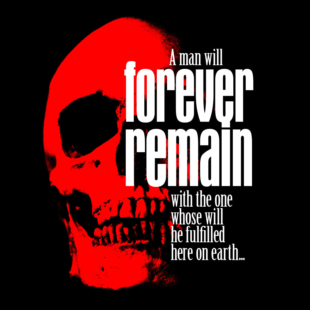 A man will forever remain... | You cannot serve two masters | Red Skull Horror Movie Poster Aesthetic | Orthodox Christian Hoodie / Hooded Sweatshirt