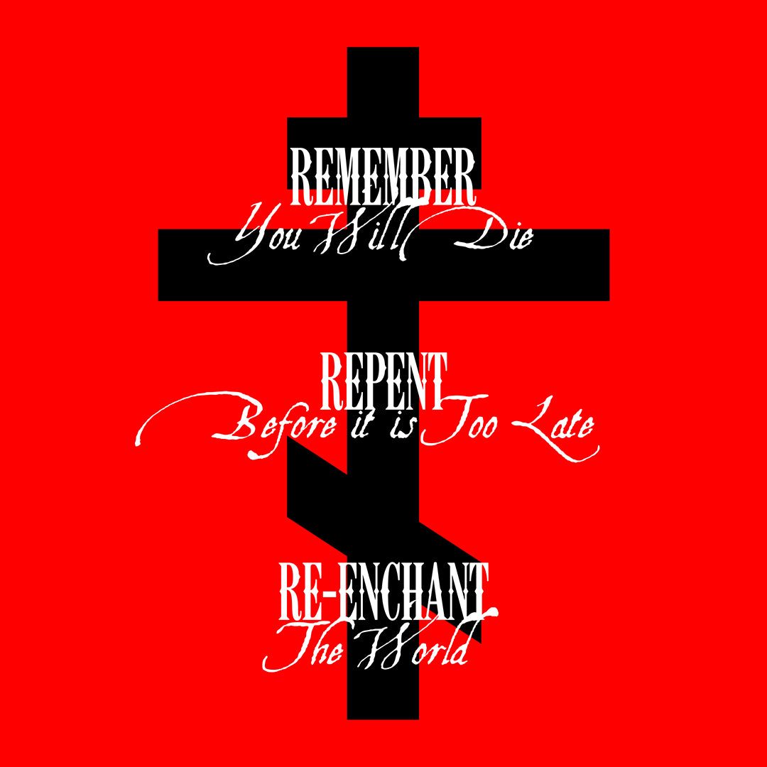 Remember Repent Re-Enchant No.1 (Black Cross) | Orthodox Christian T-Shirt
