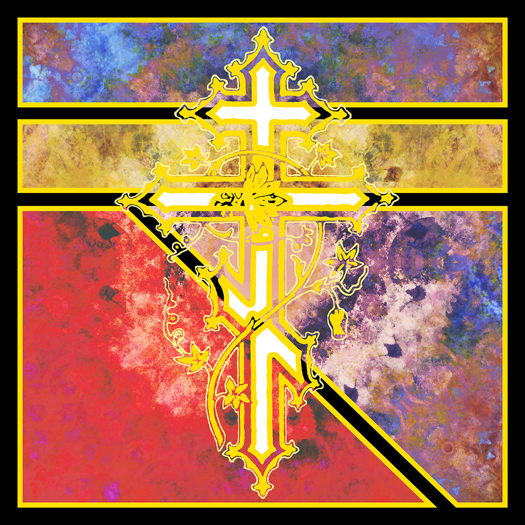 Art Cross: Textured Geometric Pattern No.1 | Orthodox Christian T-Shirt