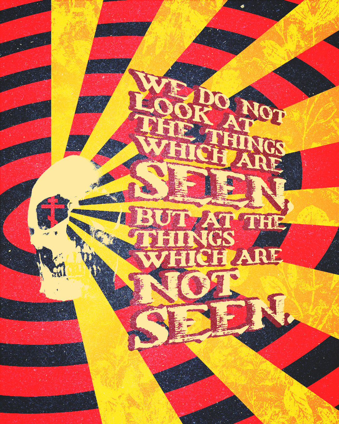 We Do Not Look at the Things Which Are Seen No. 2 (Giallo Movie Poster Style) | Orthodox Christian T-Shirt