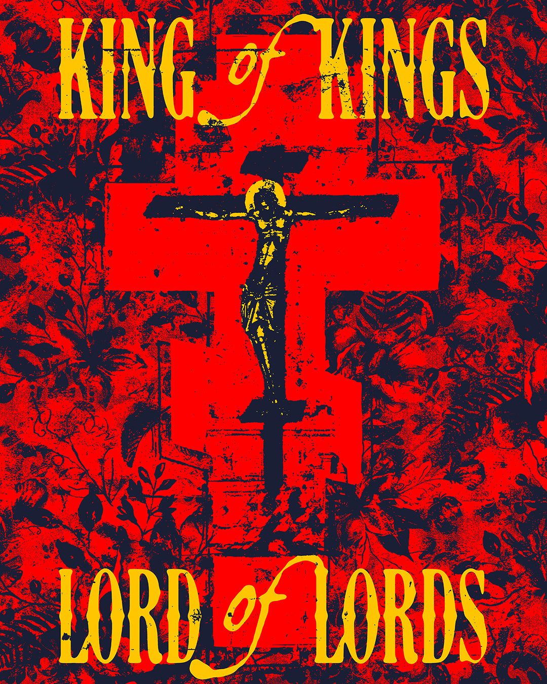 King of Kings, Lord of Lords (Jesus Christ Crucifix IconoGraphic) No. 2 | Orthodox Christian Hoodie