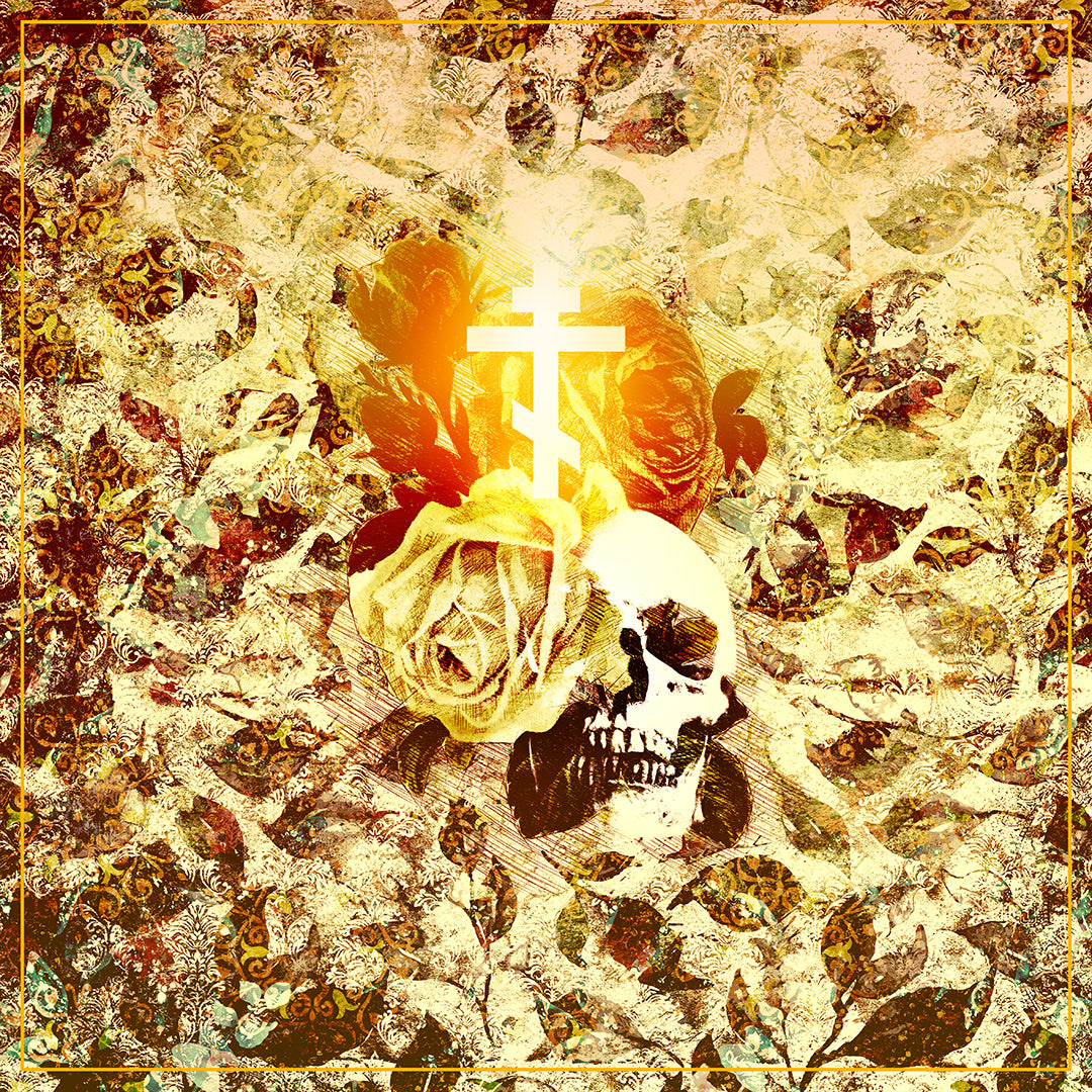 Art Cross: Rose & Skull No. 1 | Orthodox Christian Hoodie / Hooded Sweatshirt