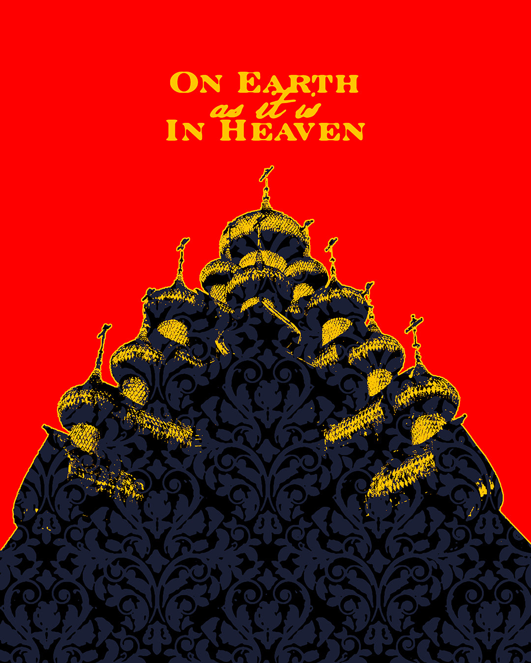 The Church: On Earth As It Is In Heaven | Lord's Prayer | Ancient Russian Wooden Church Design | Orthodox Christian Long Sleeve Shirt