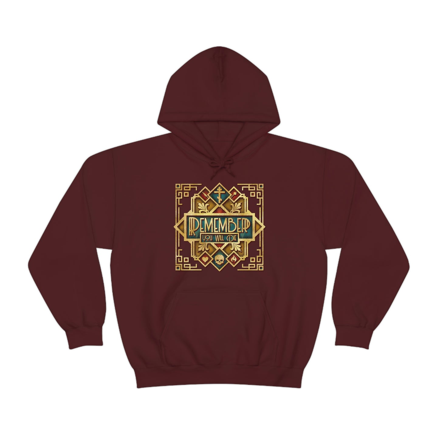 Remember You Will Die: Art Deco Design No.2 | Orthodox Christian Hoodie / Hooded Sweatshirt