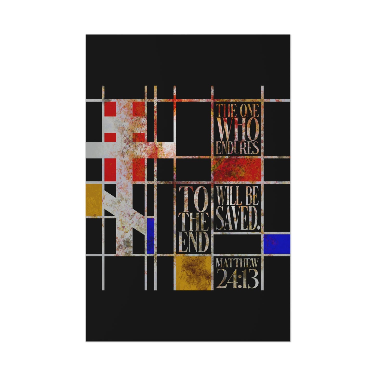 The One Who Endures - Mondrian Design No. 1 | Orthodox Christian Art Poster