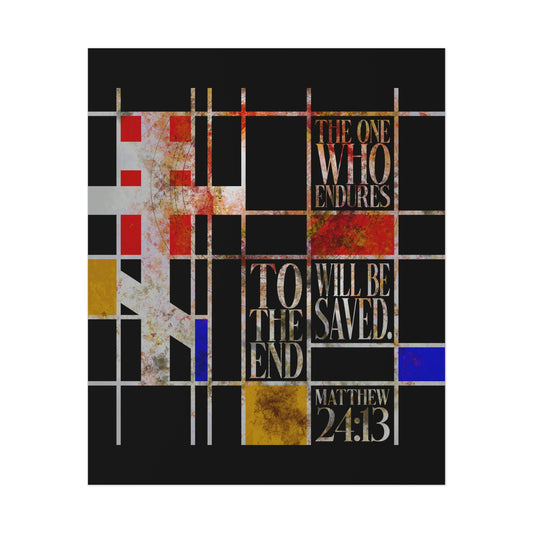 The One Who Endures - Mondrian Design No. 1 | Orthodox Christian Art Poster