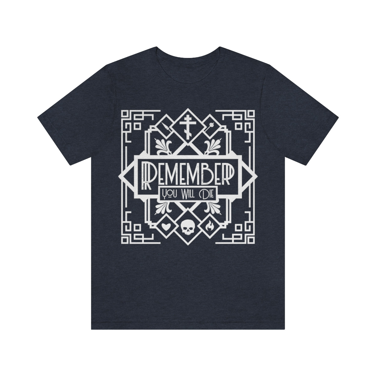 Remember You Will Die Art Deco Design No. 1 | Orthodox Christian T-Shirt