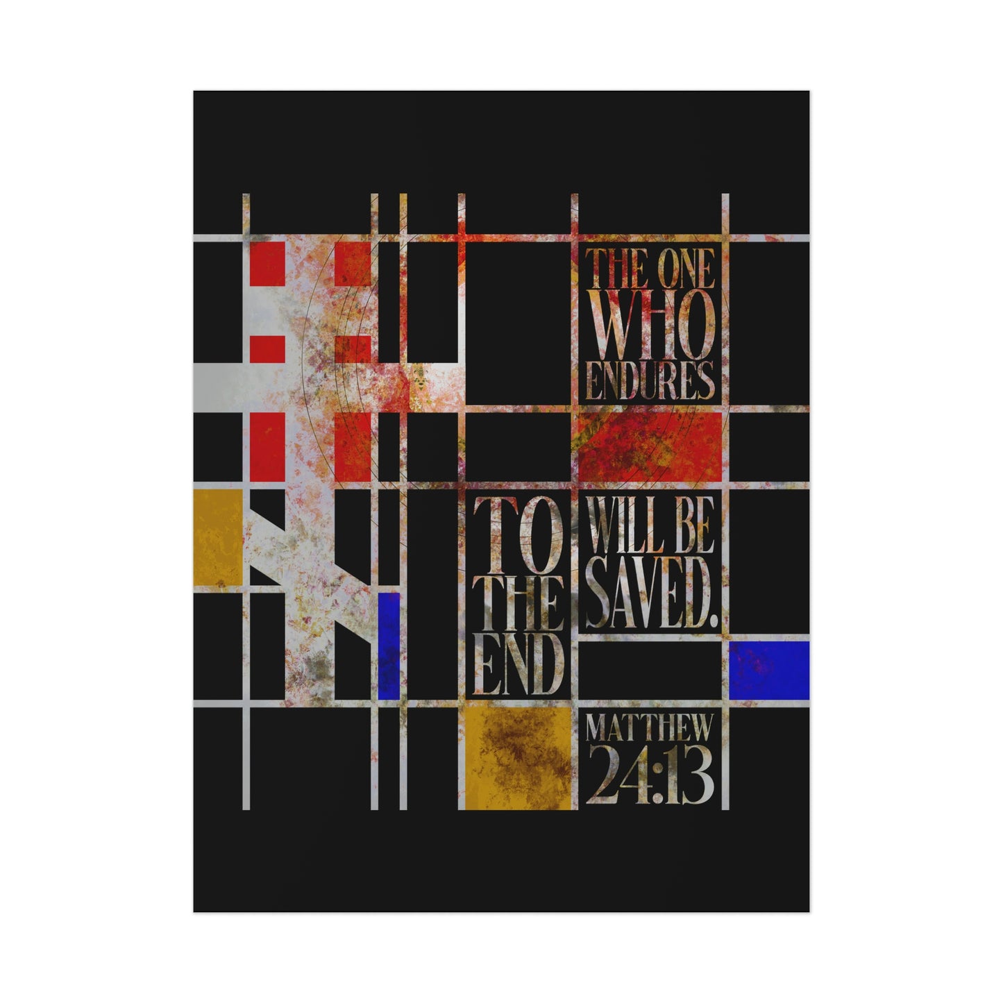 The One Who Endures - Mondrian Design No. 1 | Orthodox Christian Art Poster