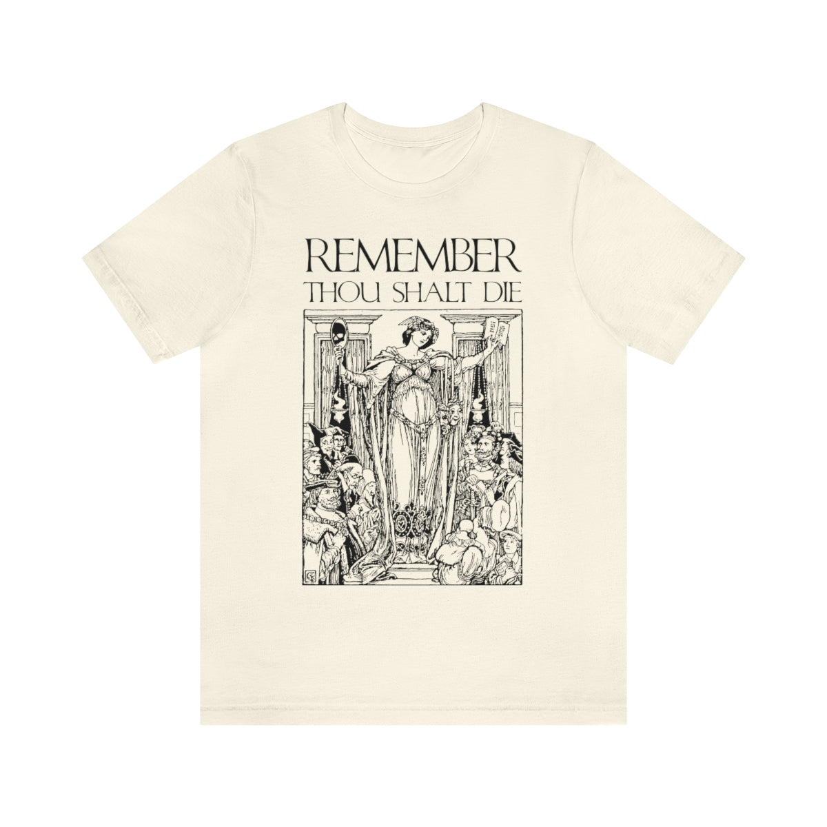 Remember You Will Die Shakespearean Woodcut Design No. 1 | Orthodox Christian T-Shirt