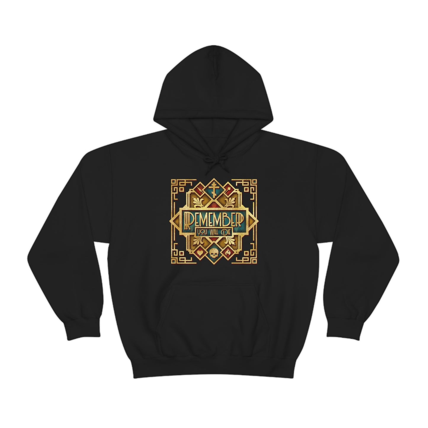 Remember You Will Die: Art Deco Design No.2 | Orthodox Christian Hoodie / Hooded Sweatshirt