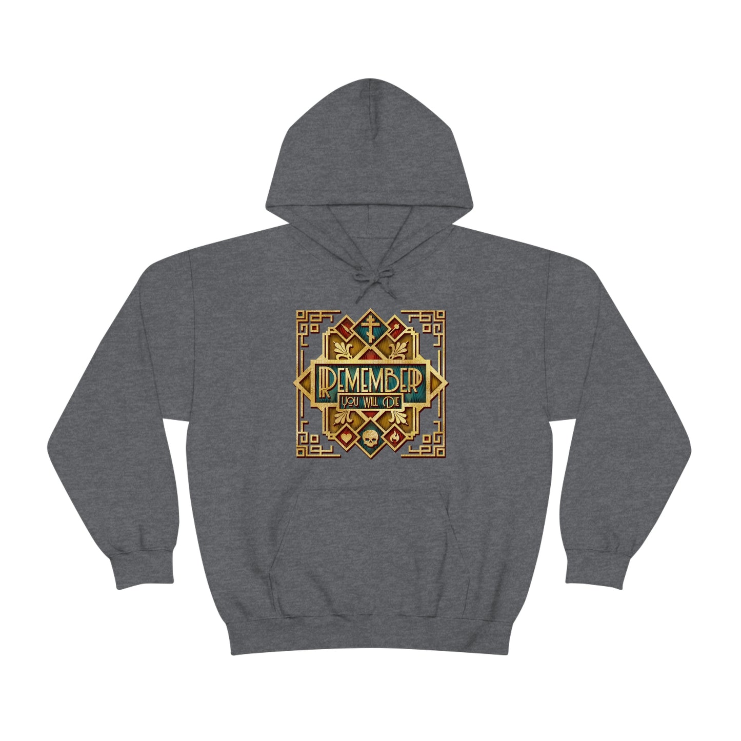 Remember You Will Die: Art Deco Design No.2 | Orthodox Christian Hoodie / Hooded Sweatshirt