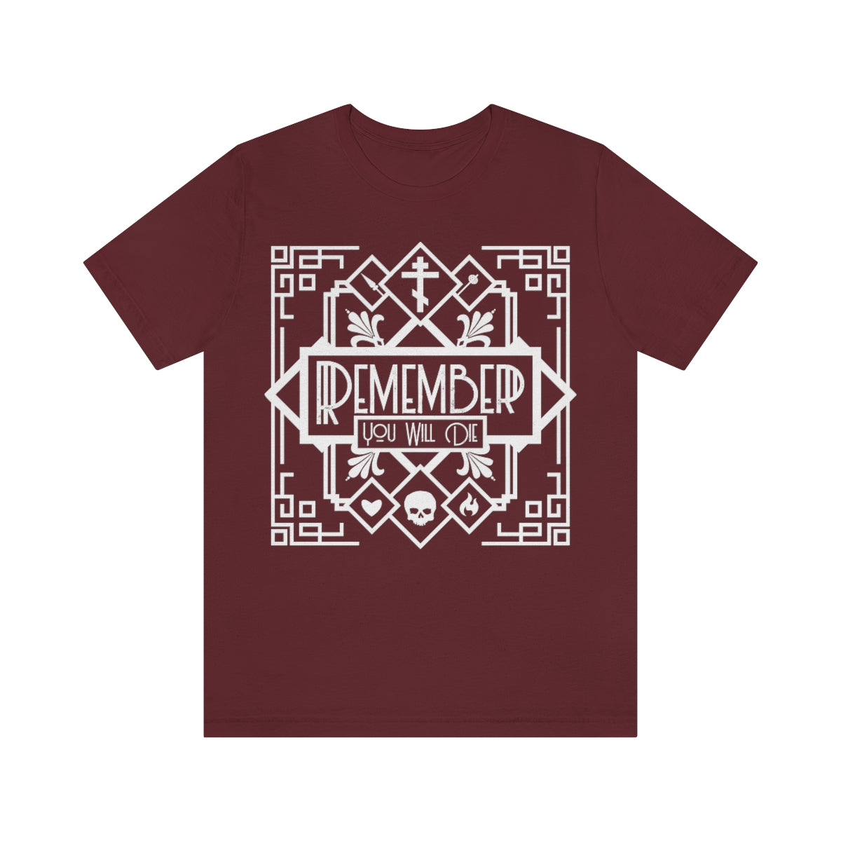 Remember You Will Die Art Deco Design No. 1 | Orthodox Christian T-Shirt