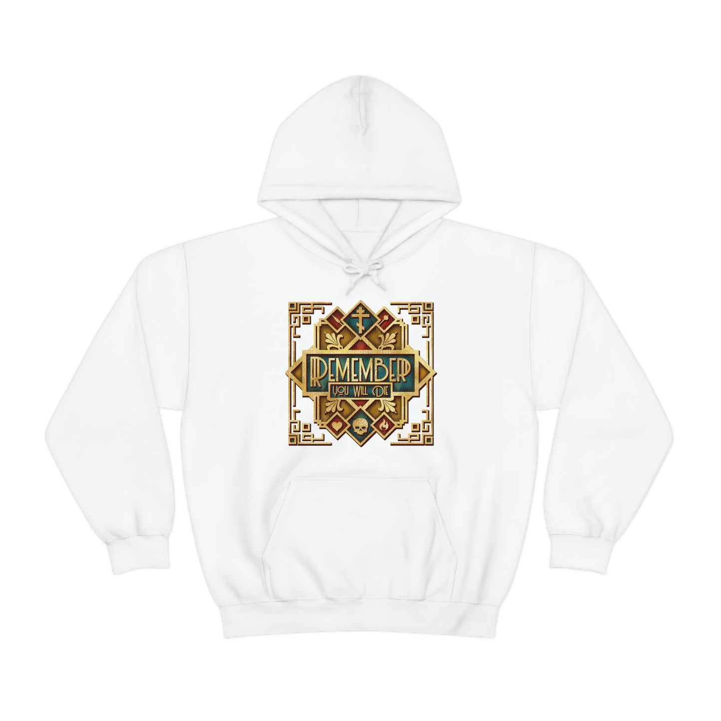 Remember You Will Die: Art Deco Design No.2 | Orthodox Christian Hoodie / Hooded Sweatshirt