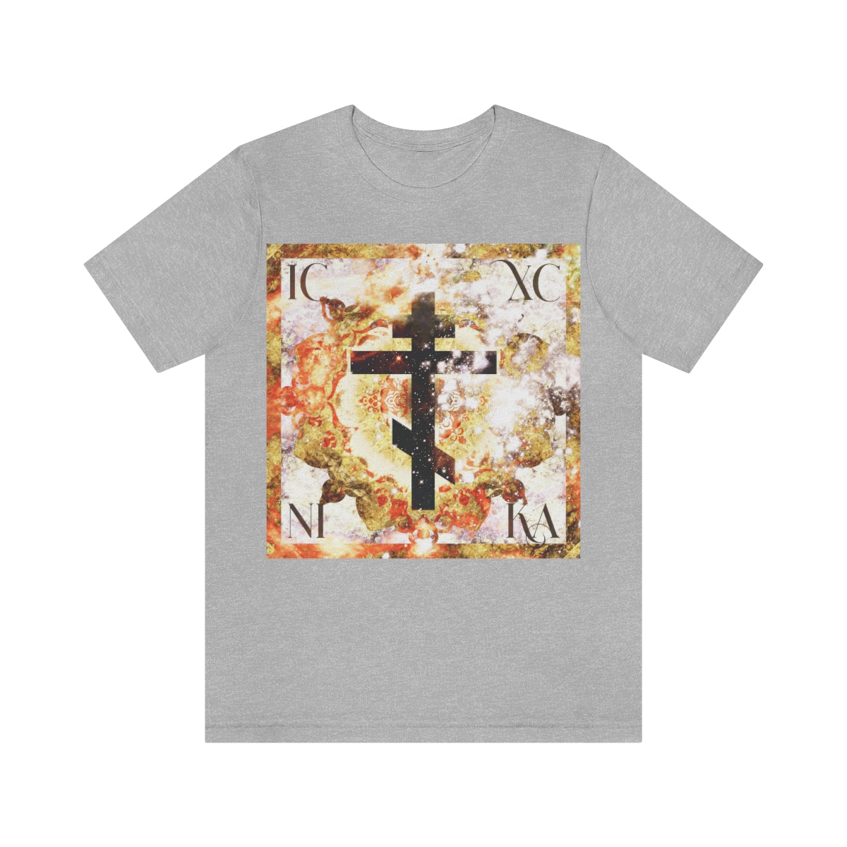 Art Cross: Ætheric Rose Window Cross Design No. 22 | Orthodox Christian T-Shirt