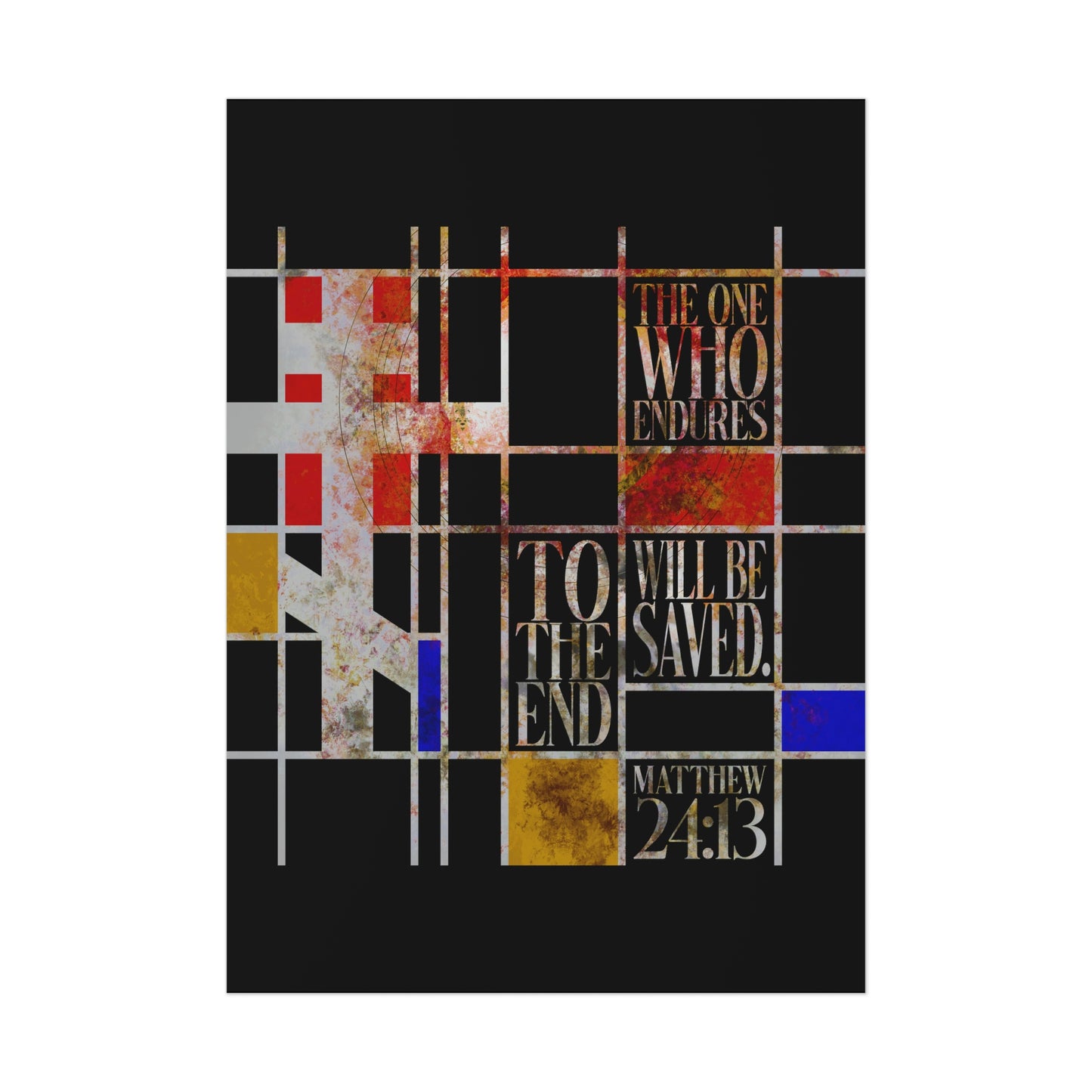 The One Who Endures - Mondrian Design No. 1 | Orthodox Christian Art Poster