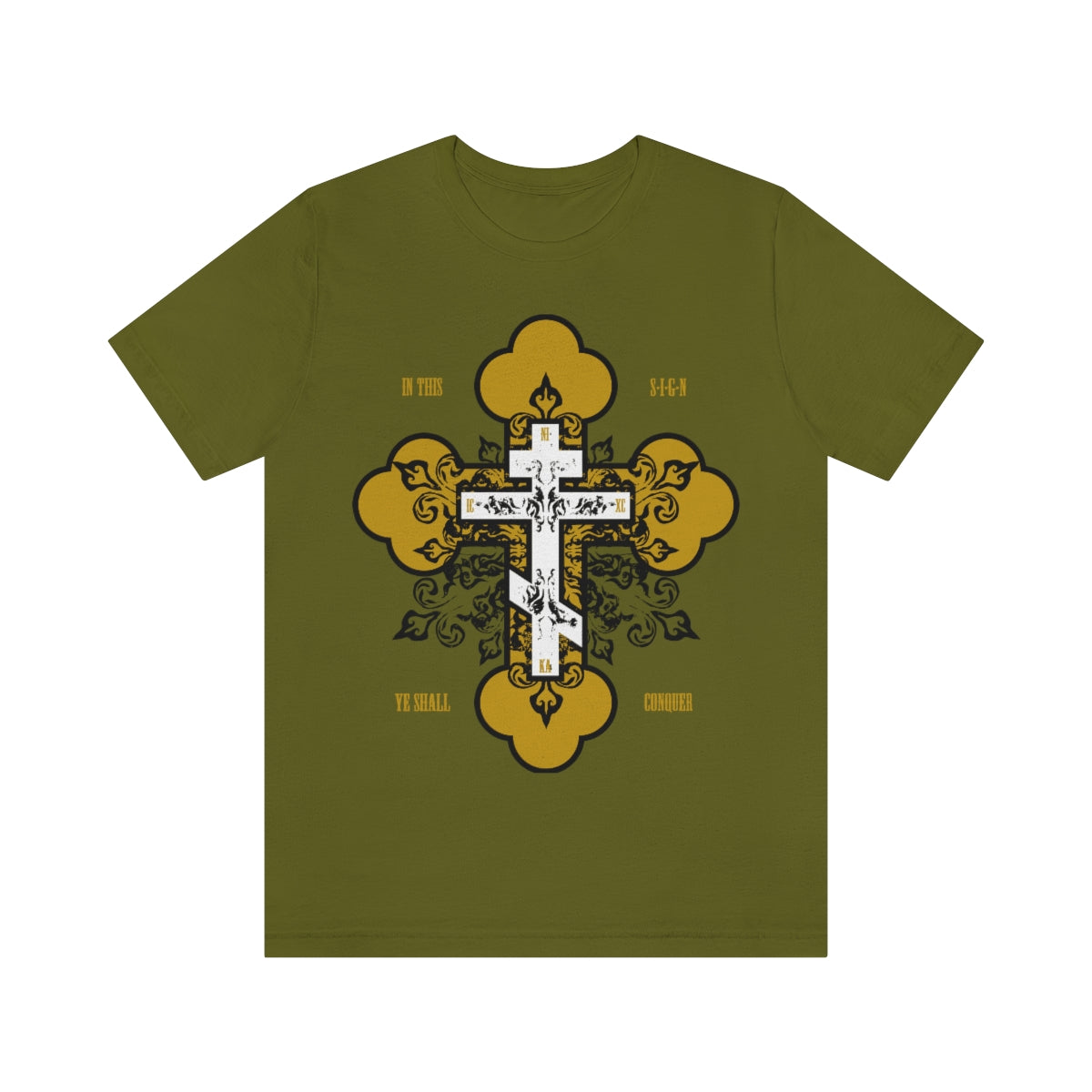 In This Sign Ye Shall Conquer No. 2 | In Hoc Signo Vinces | Orthodox Christian T-Shirt