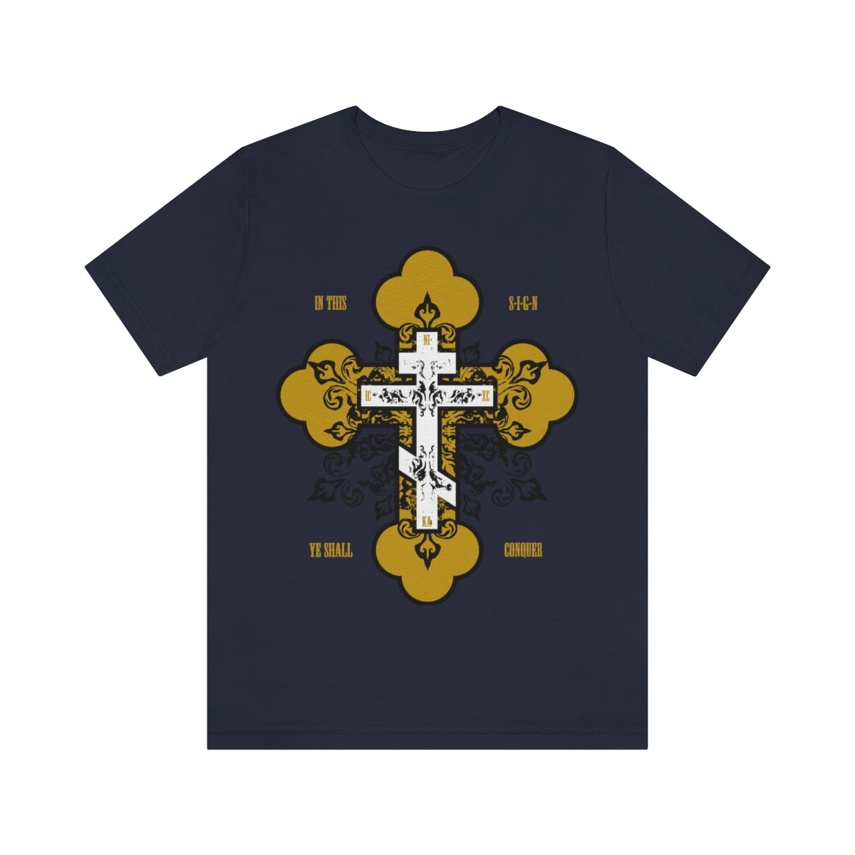In This Sign Ye Shall Conquer No. 2 | In Hoc Signo Vinces | Orthodox Christian T-Shirt