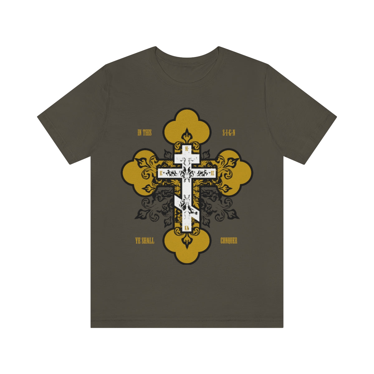 In This Sign Ye Shall Conquer No. 2 | In Hoc Signo Vinces | Orthodox Christian T-Shirt