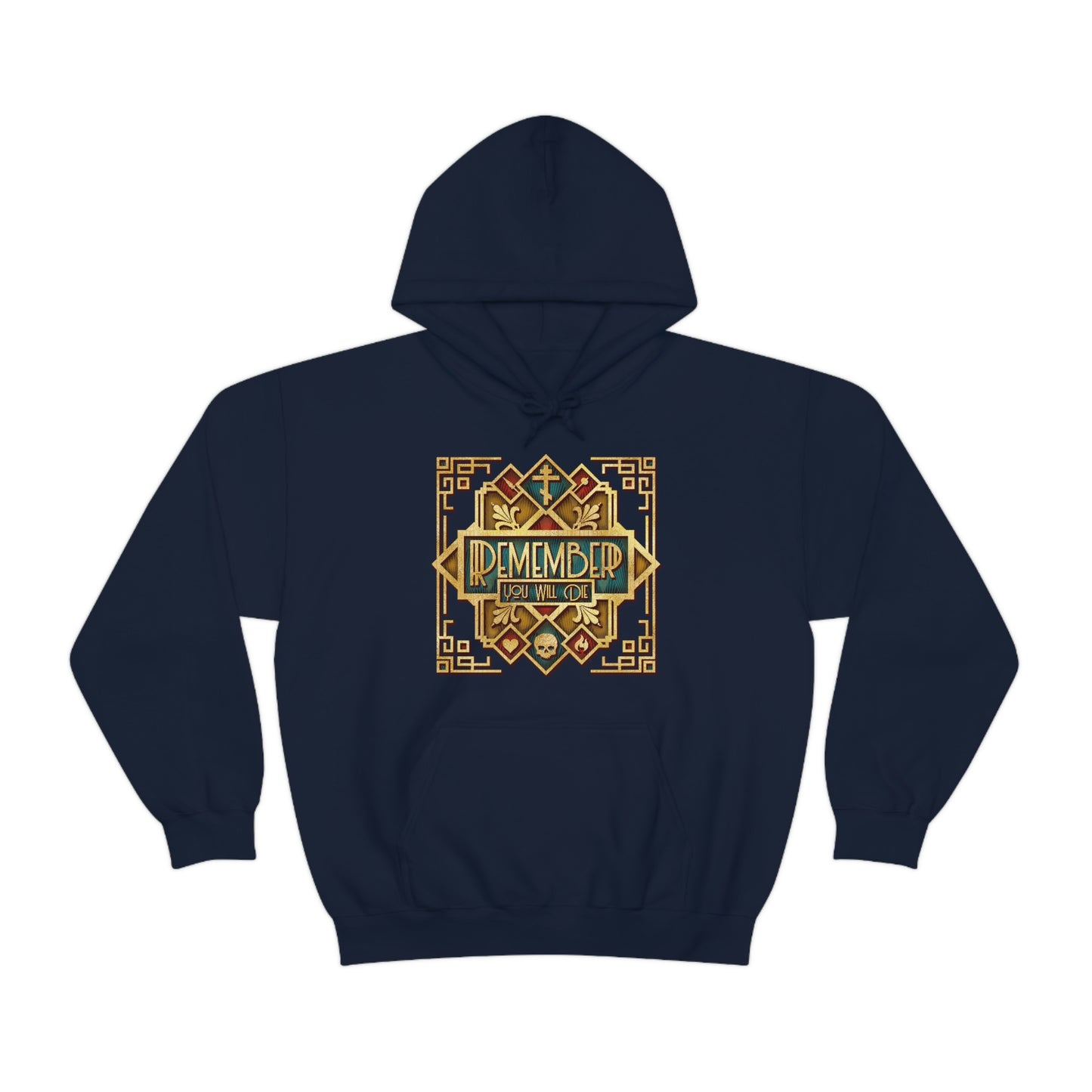 Remember You Will Die: Art Deco Design No.2 | Orthodox Christian Hoodie / Hooded Sweatshirt