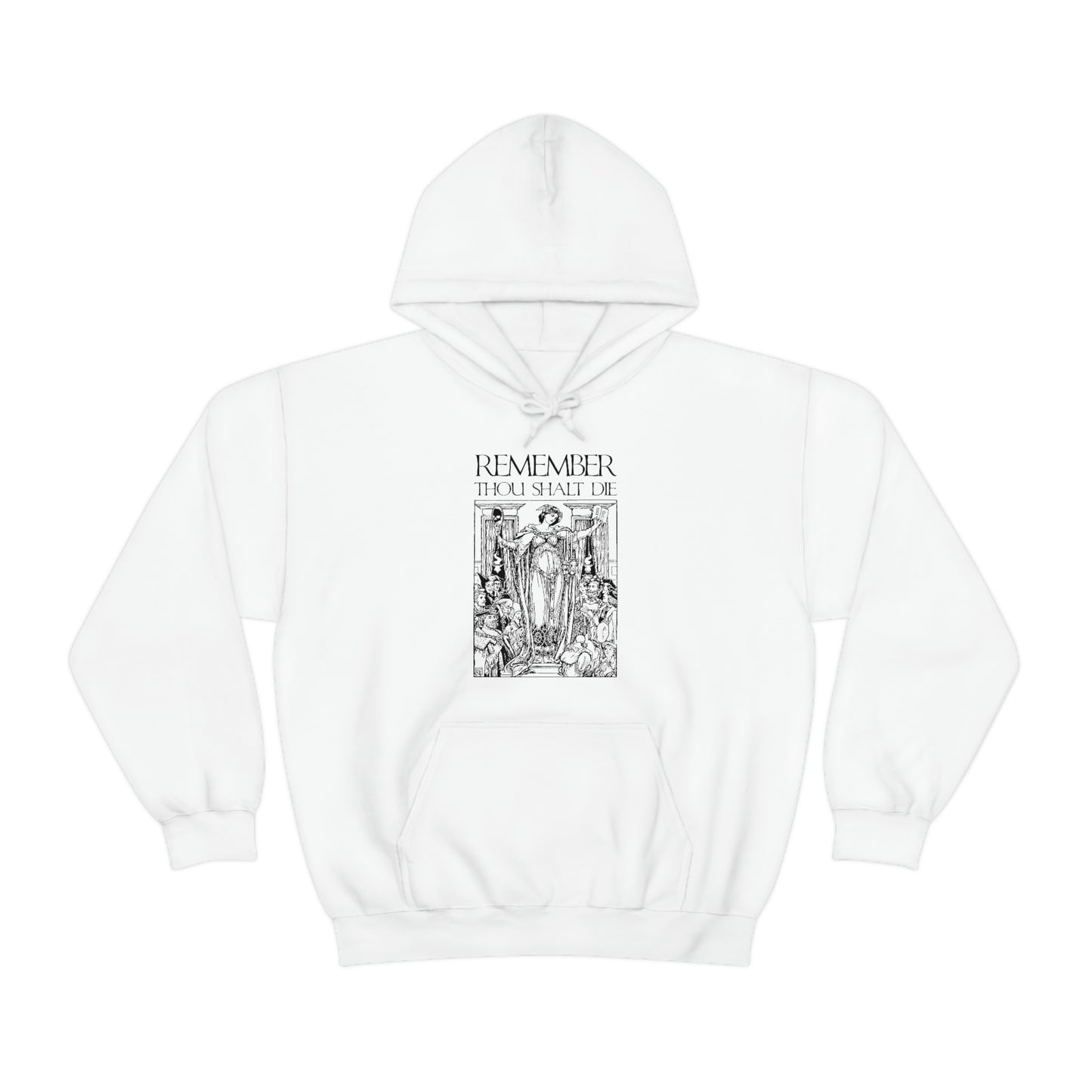 Remember You Will Die Shakespearean Woodcut Design No. 1 | Orthodox Christian Hoodie / Hooded Sweatshirt