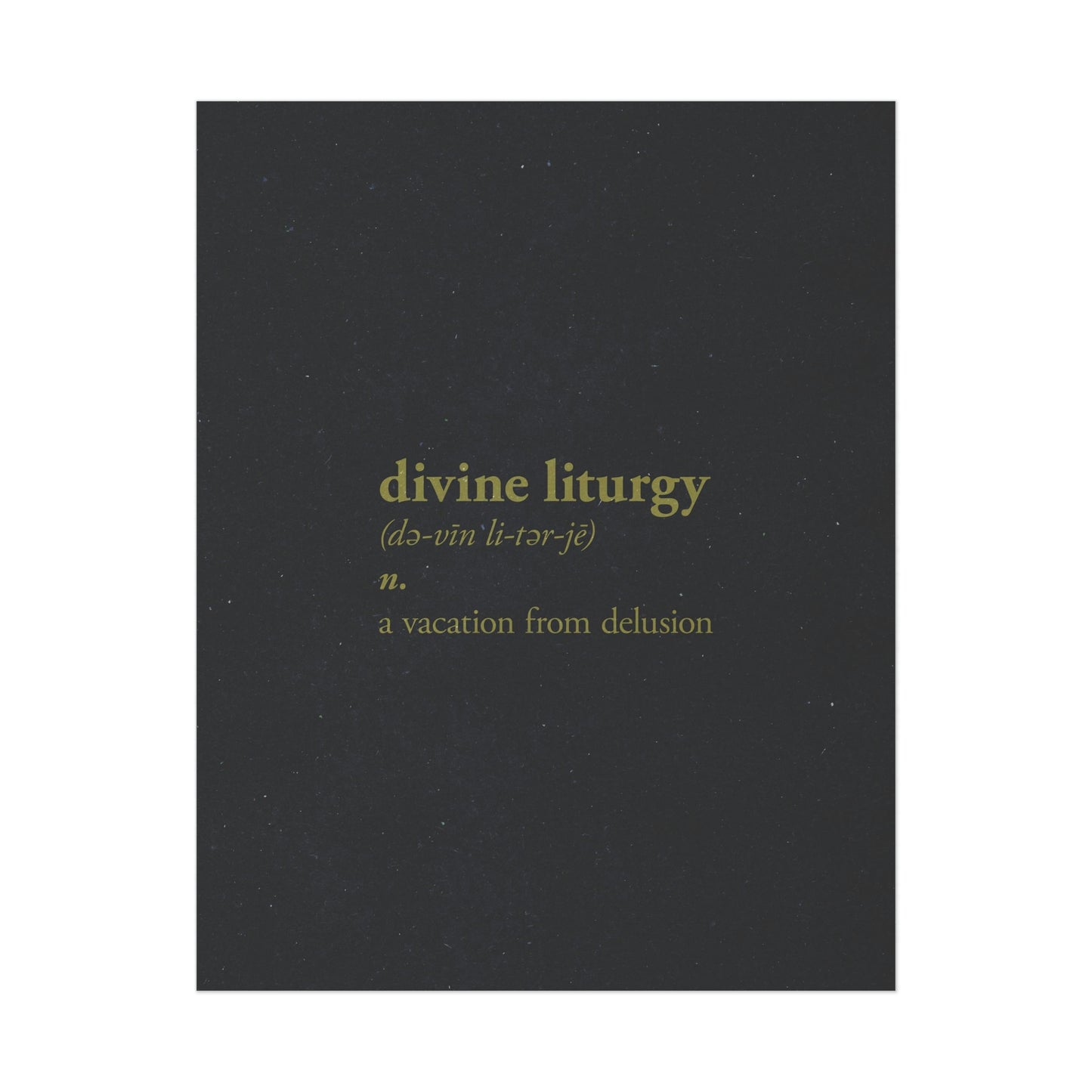 Divine Liturgy Definition No. 1 | Orthodox Christian Art Poster