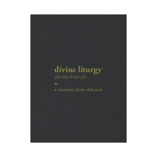 Divine Liturgy Definition No. 1 | Orthodox Christian Art Poster