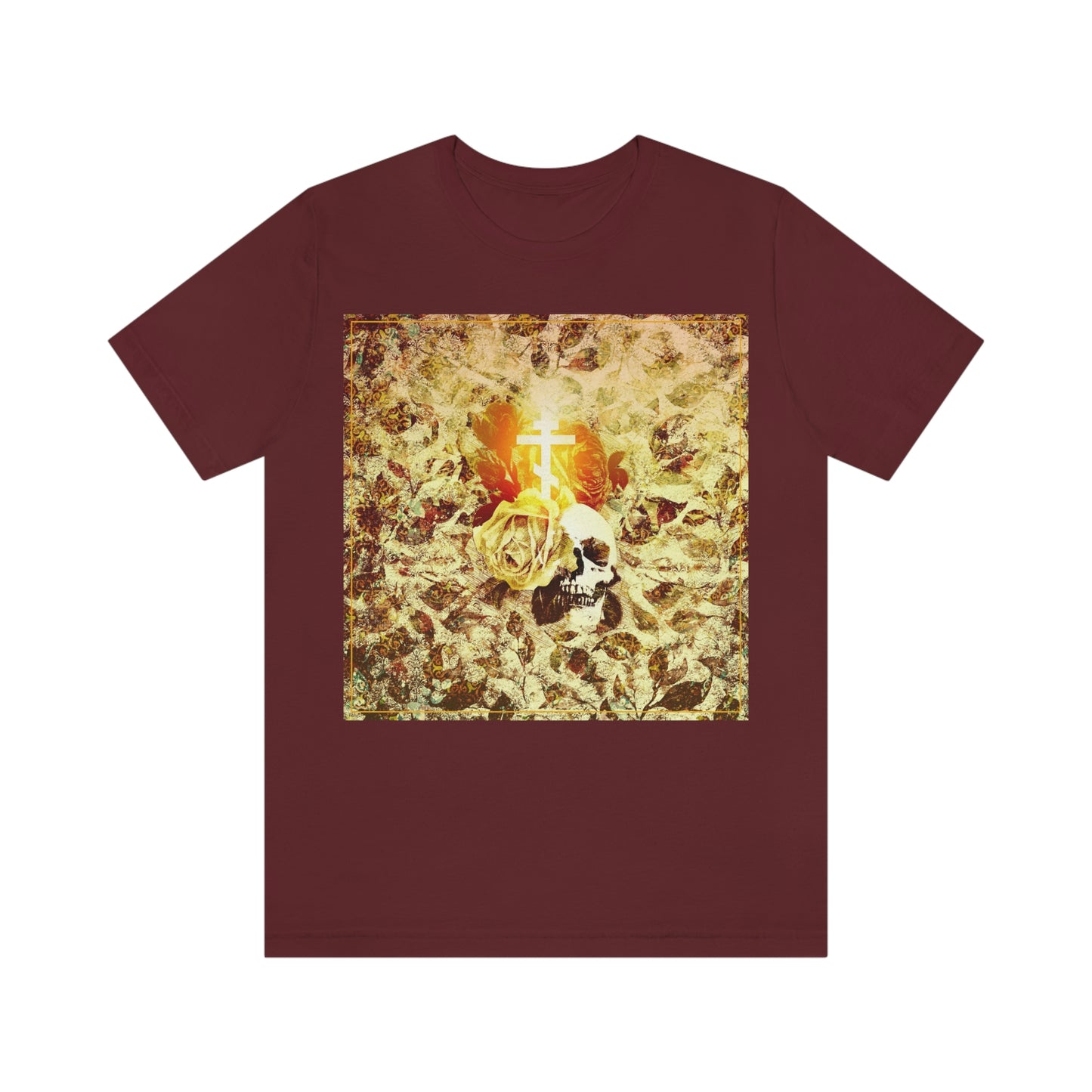 Art Cross: Rose & Skull No. 1 | Orthodox Christian T-Shirt
